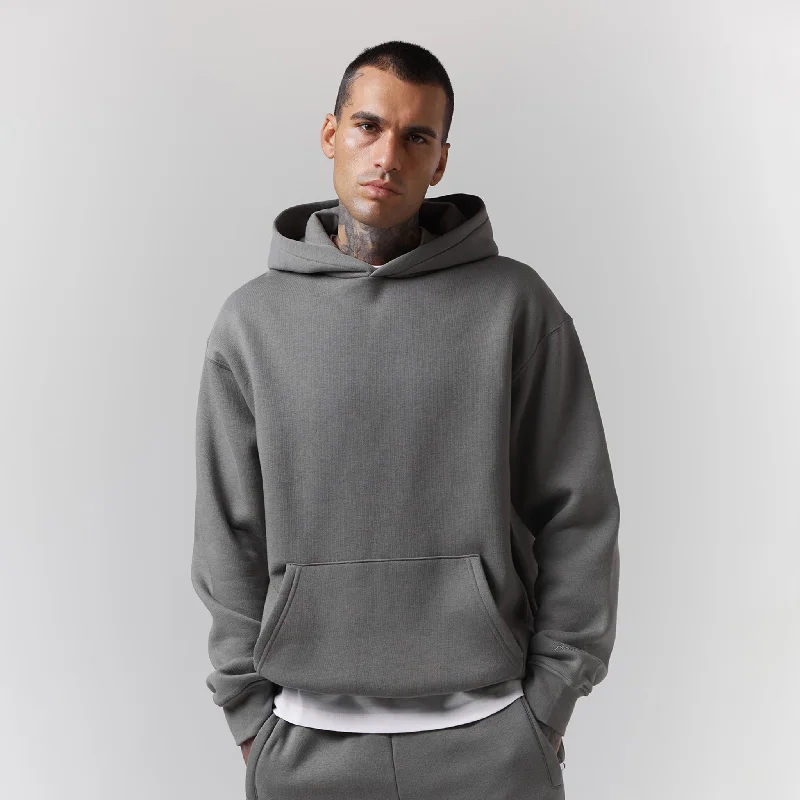 Box Fit Hoodie | Olive Smoke