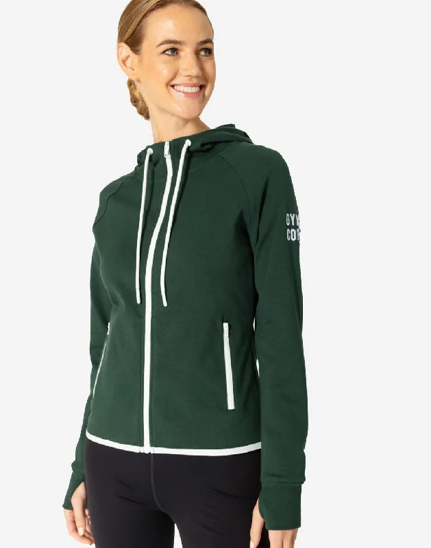 Chill Zip Hoodie in Mountain Green