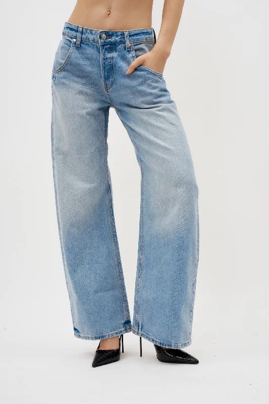 Enzo Mid Rise Barrel Laguna Jean