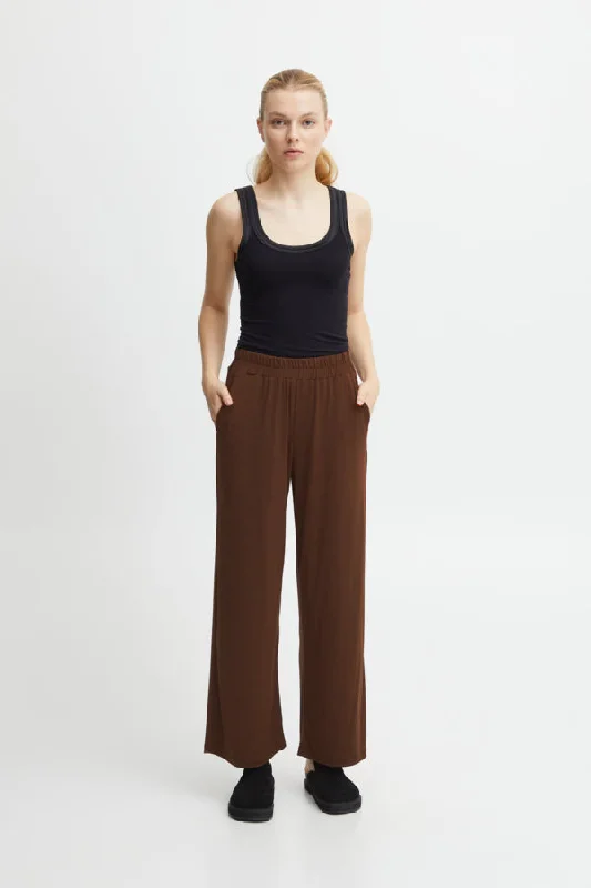 LIMA WIDE LEG PANTS (BROWN)