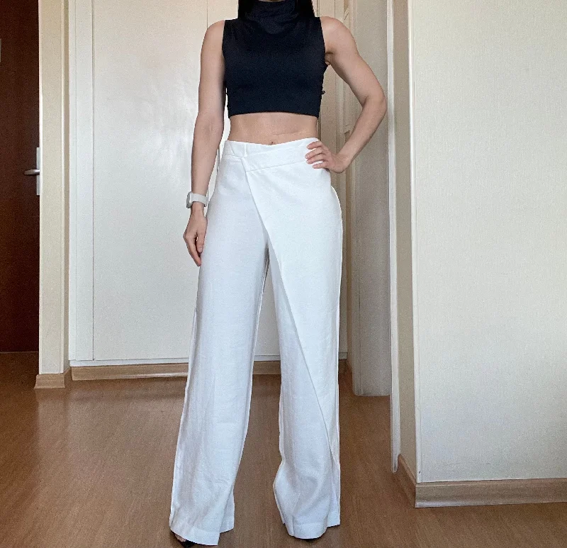 Lizmar White Asymmetrical Pant