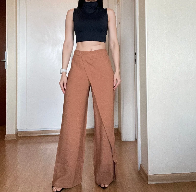 Lizmar Caramel Asymmetrical Pant