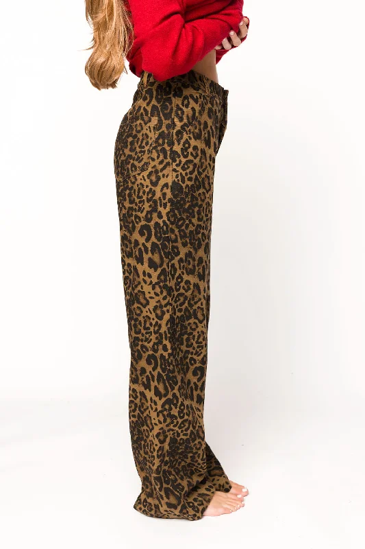 Maggie Leopard Print Denim Pants