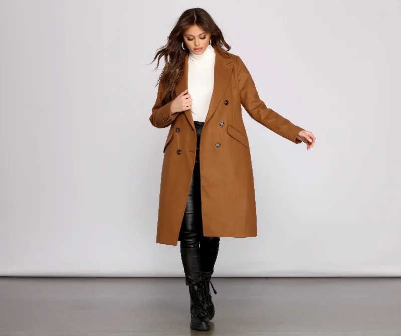 Major Trendsetter Faux Wool Long Coat