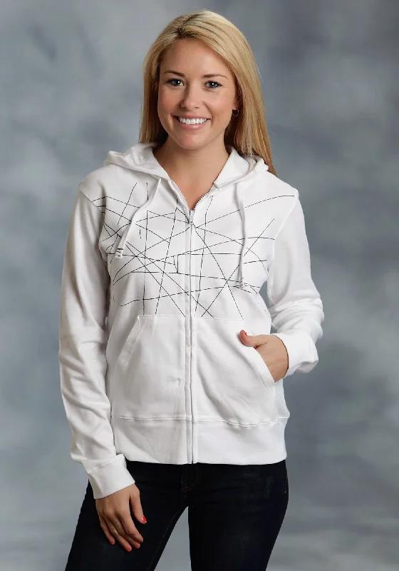 Ouray Womens White 100% Cotton USA Stitches Hoodie