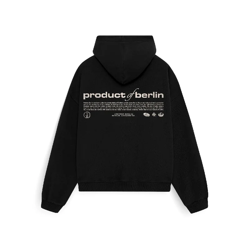 PRODUCT OF BERLIN HOODIE - BLACK