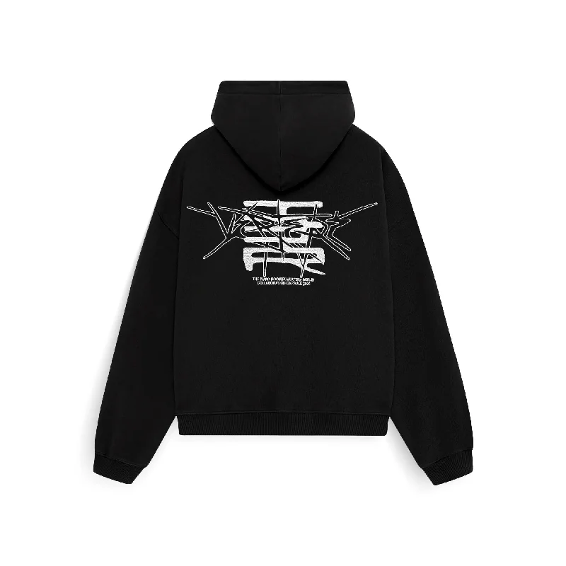 THE THIRD ROOM X VERTERE BERLIN SPIKES HOODIE - BLACK