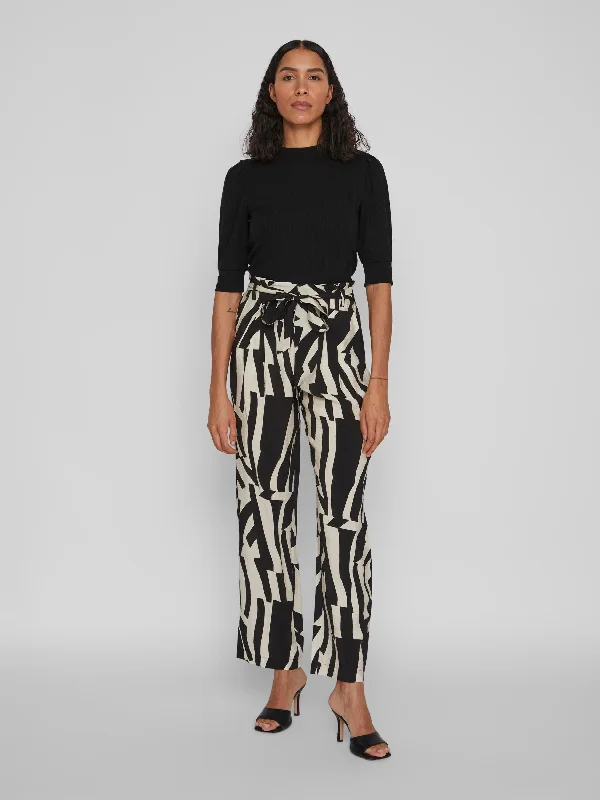 UMA PAPERBAG PANTS (BLACK/BIRCH)