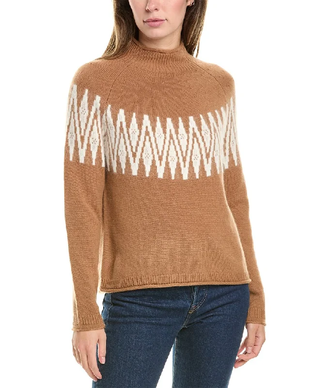 Hannah Rose Sunburst Fairisle Raglan Wool & Cashmere-Blend Sweater