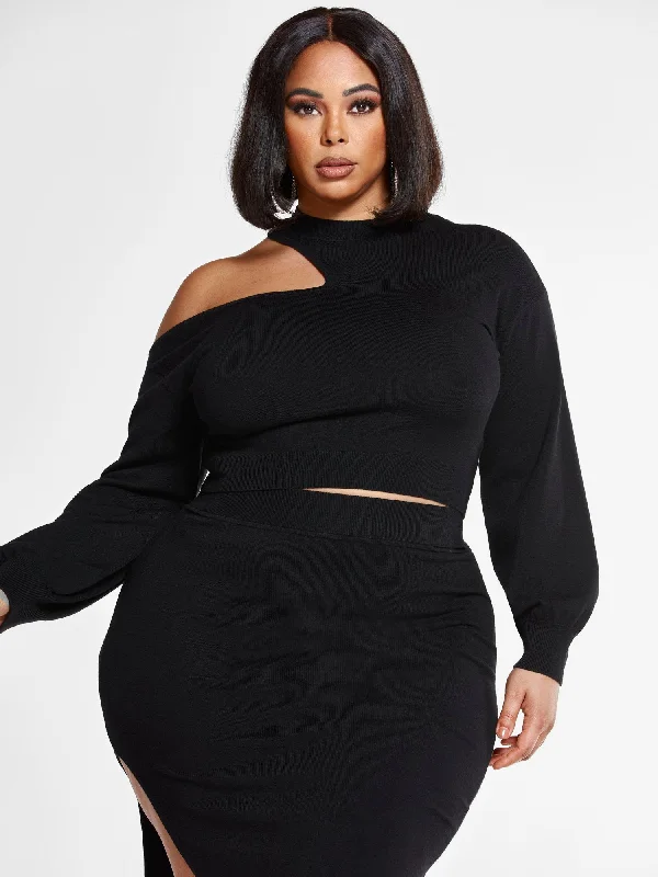 Natalie Cut Out Shoulder Sweater