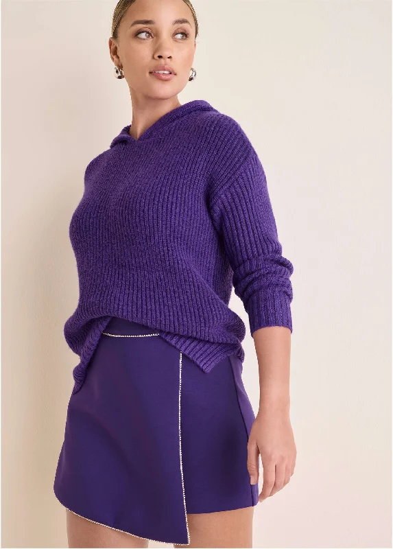 Hooded Sweater - Violet Indigo