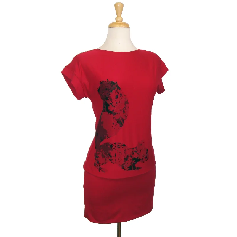 Julia Tunic - Squirrel - Raspberry - Sale