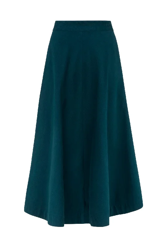 Sandra Needlecord Deep Teal Skirt