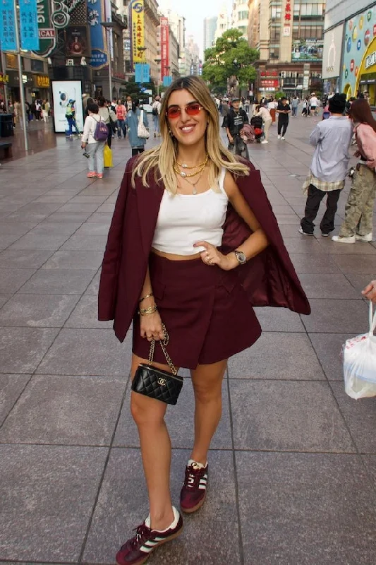 Sneaky Mini Skirt Burgundy