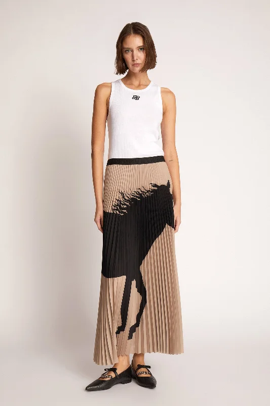 Taulla Pleated Long Skirt