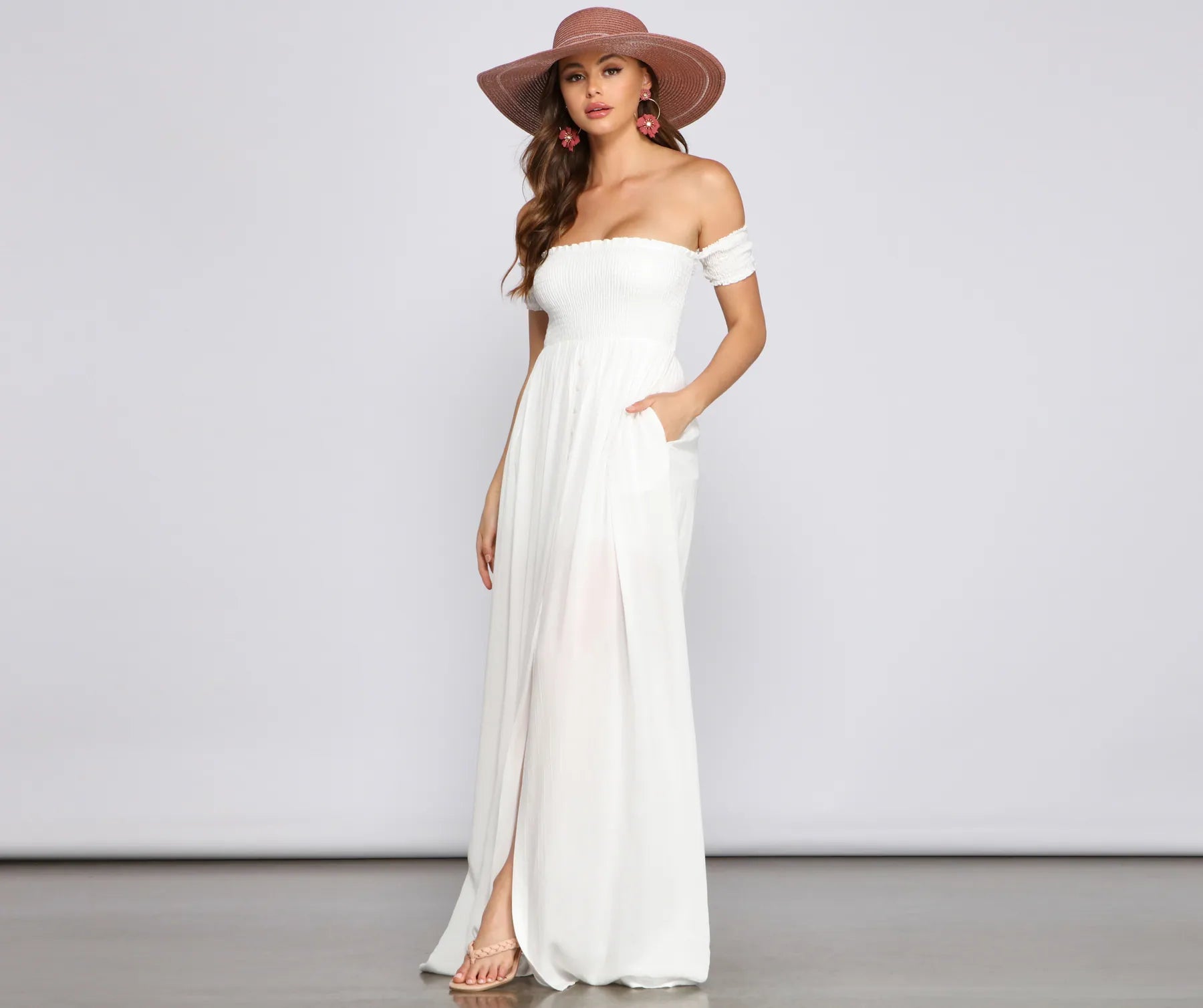 Effortlessly Chic Smocked Maxi Dress