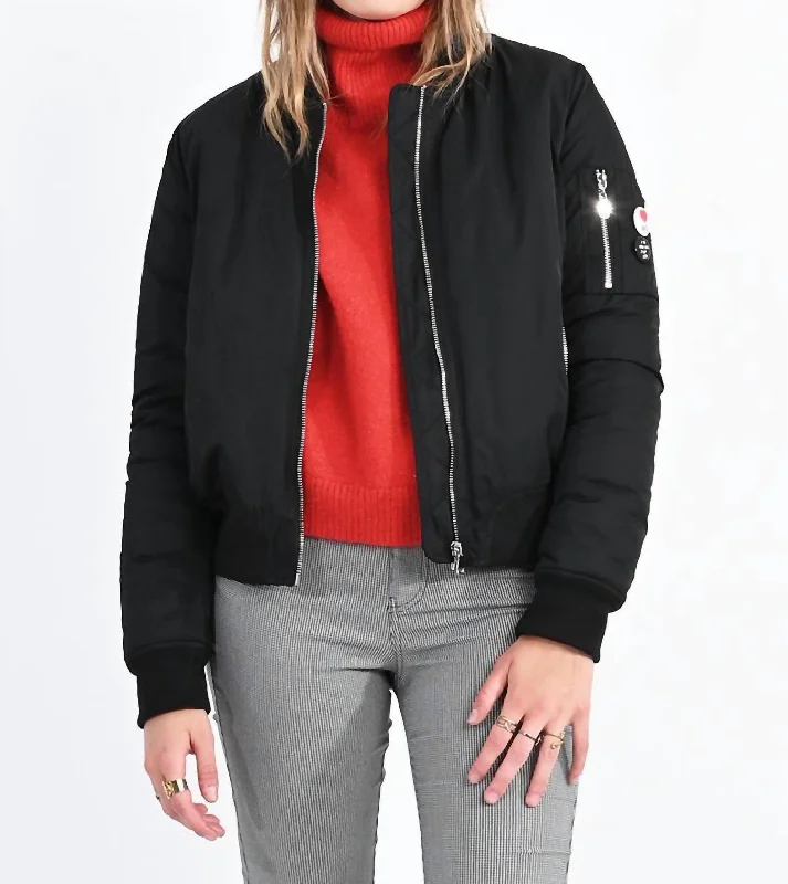 Classic Bomber Jacket In Black