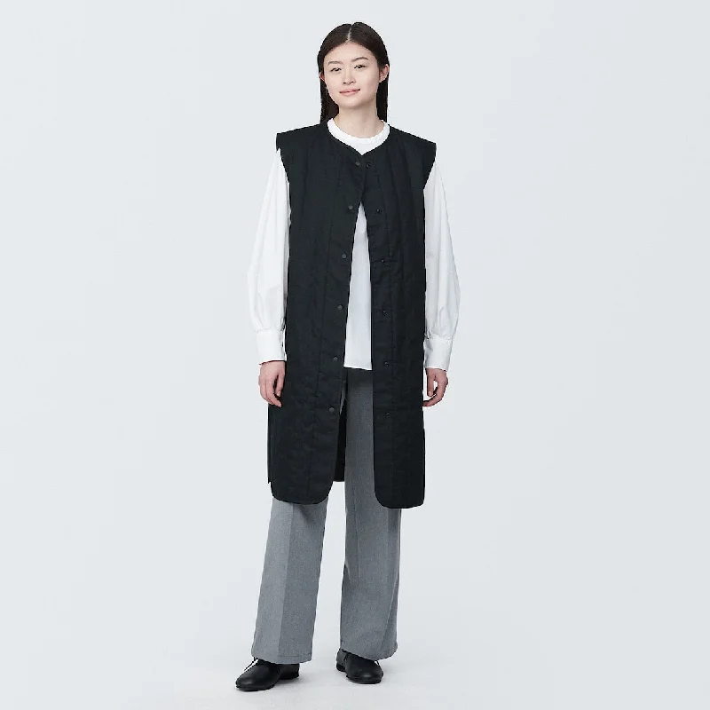 Kapok Blend Padded Long Gilet Vest