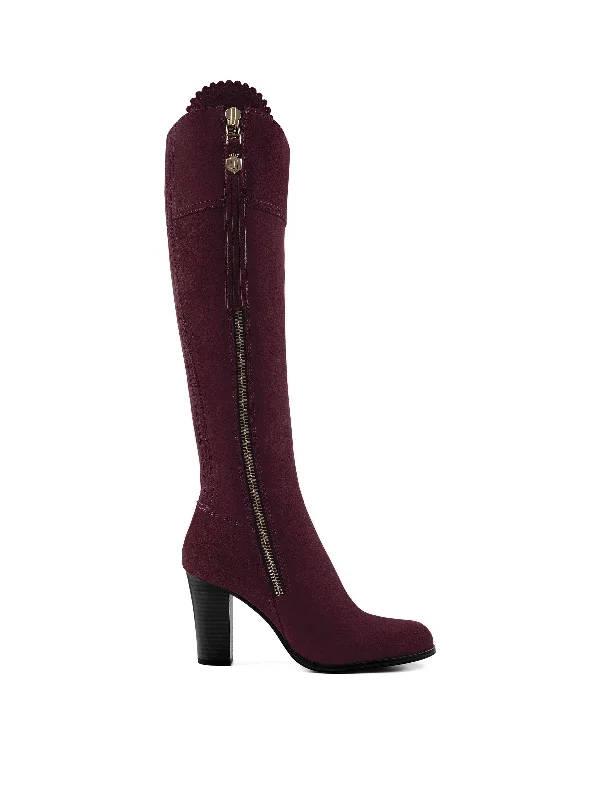 High Heeled Regina (Regular Fit) - Plum Suede