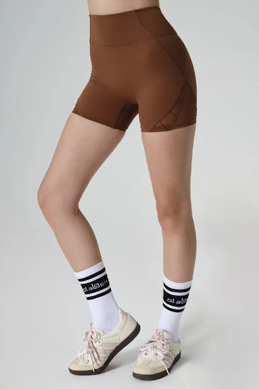 Silas Monogram Shorts - Gingerbread